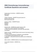 ONS Chemotherapy Immunotherapy Certificate Questions and answers&period;
