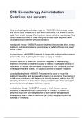 ONS Chemotherapy Administration Questions and answers