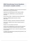 ONS Chemotherapy Course Questions and answers complete solution