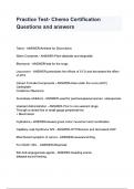 Practice Test- Chemo Certification Questions and answers