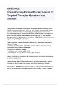 ONS ONCC Chemotherapy Immunotherapy Lesson 11 Targeted Therapies questions and answers