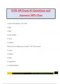 NTR 109 Exam &num;1 Questions and Answers 100&percnt; Pass