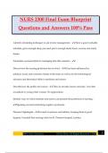 NURS 2300 Final Exam Blueprint Questions and Answers 100&percnt; Pass