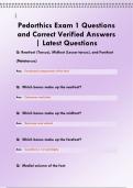 Pedorthics Exam 1 Questions  and Correct Verified Answers &vert; Latest Questions