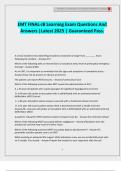 EMT FINAL-JB Learning Exam Questions And Answers &vert;Latest 2025 &vert; Guaranteed Pass&period;