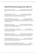  HESI RN Pharmacology Exam 2022 V2 Advanced Test Questions And Correct Detailed Answers&period;