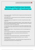 Electromagnetic Radiation Exam Questions And Answers &vert;Latest 2025 &vert; Guaranteed Pass&period;