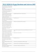 WGU D220 OA Exam Questions and Answers 2025