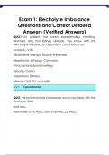 Exam 1&colon; Electrolyte Imbalance Questions and Correct Detailed  Answers &lpar;Verified Answers&rpar;