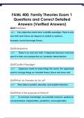 FAML 400&colon; Family Theories Exam 1 Questions and Correct Detailed  Answers &lpar;Verified Answers&rpar;