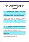 GPC F Questions and Correct  Detailed Answers &lpar;Verified  Answers&rpar;