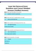 Laser Hair Removal Exam Questions and Correct Detailed  Answers &lpar;Verified Answers&rpar;