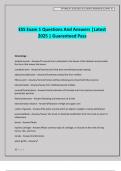 ESS Exam 1 Questions And Answers &vert;Latest 2025 &vert; Guaranteed Pass