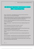 ESS 105 Exam Questions And Answers &vert;Latest 2025 &vert; Guaranteed Pass