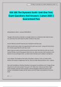 ESS 105 The Dynamic Earth- Unit One Test&period; Exam Questions And Answers &vert;Latest 2025 &vert; Guaranteed Pass