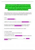 Santa Clara County EMS Paramedic Protocol Test Latest Update 2025-2026 Actual Exam 90 Questions with 100&percnt; Verified Correct Answers Guaranteed A&plus; Verified by Professor