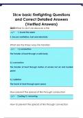 Stcw basic firefighting Questions  and Correct Detailed Answers  &lpar;Verified Answers&rpar;