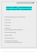 Florida Fire Officer 1 Exam Questions And Answers &vert;Latest 2025 &vert; Guaranteed Pass&period;