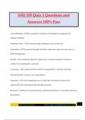 SSH 105 Quiz 1 Questions and Answers 100&percnt; Pass