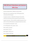SSH 105 test 2 Questions and Answers 100&percnt; Pass