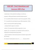 SSH 105 - Test 2 Questions and Answers 100&percnt; Pass