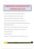 SSH105 QUIZ 1 QUESTIONS AND ANSWERS 100&percnt; PASS