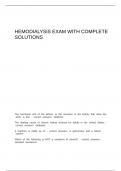 Hemodialysis exam
