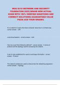 WGU D315 NETWORK AND SECURITY  FOUNDATION 2025&vert; BRAND NEW ACTUAL  EXAM WITH 100&percnt; VERIFIED QUESTIONS AND  CORRECT SOLUTIONS&vert; GUARANTEED VALUE  PACK&vert; ACE YOUR GRADES&period;