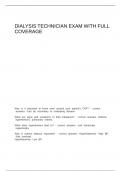 Dialysis Technician Exam