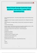 Illinois Private Sewage Contractor Exam Questions And Answers &vert;Latest 2025 &vert; Guaranteed Pass&period;