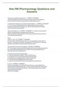 Hesi RN Pharmacology Questions and  Answers