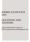 IOP4861 Exam pack 2025&lpar;Questions and answers&rpar;