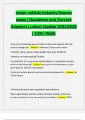 motor vehicle industry license exam &vert; Questions and Correct Answers &vert; Latest Update 2024&sol;2025 &vert; 100&percnt; PASS