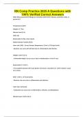 RN Comp Practice 2025 A Questions with 100&percnt; Verified Correct Answers