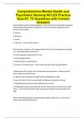 Comprehensive Mental Health and Psychiatric Nursing NCLEX Practice Quiz &num;1&colon; 75 Questions with Correct Answers
