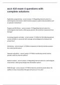 acct 410 exam 4 questions with complete solutions