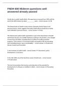 FNDH 600 Midterm questions well answered already passed