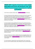 NREMT EMT Cognitive Final Exam Latest Update 2025-2026 Actual Exam 240 Questions with 100&percnt; Verified Correct Answers Guaranteed A&plus; Verified by Professor