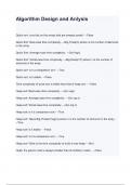 Algorithm Design and Anlysis questions and answers