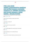 ITSC 1213 2025  update&vert;comprehensive questions  and verified answers &lpar;complete  solutions&rpar; A&plus; GRADE&excl;&excl; Questions  and Correct Answers&sol; Latest  Update &sol; Already Graded