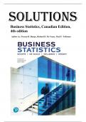 Solutions for Business Statistics 4th Canadian Edition by Norean R&period; Sharpe