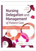 Test Bank for Nursing Delegation and Management of Patient Care 3rd Edition by Kathleen Motacki&comma; All Chapters Covered&comma; A&plus; guide&period; ISBN&colon;9780323625463
