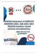 HED2601 Assignment 2 &lpar;COMPLETE ANSWERS&rpar; 2025