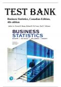 Complete Solutions Manual & Test Bank - Business Statistics 4th Edition - Norean R&period; Sharpe &lpar;All Chapters Covered&rpar;