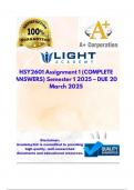 HSY2601 Assignment 1 &lpar;COMPLETE ANSWERS&rpar; Semester 1 2025 - DUE March 2025&semi; 100&percnt; TRUSTED Complete&comma; trusted solutions and explanations&period;