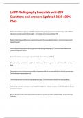 LMRT-Radiography Essentials with 209 Questions and answers Updated 2025 100&percnt; PASS
