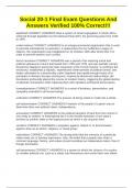 Social 20-1 Final Exam Questions And Answers Verified 100&percnt; Correct&excl;&excl;&excl;