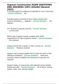 Gypsum Construction EXAM QUESTIONS AND ANSWERS 100- SOLVED &lpar;Newest 2025&rpar;