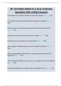 IET 154 FINAL EXAM Ch 2-10 & 13 Review Questions with verified answers