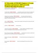 UC Riverside ANTH 005 Chapters 1-5 exam questions and answers 100&percnt;correctly Verified 2024&sol;2025 RATED A&plus;